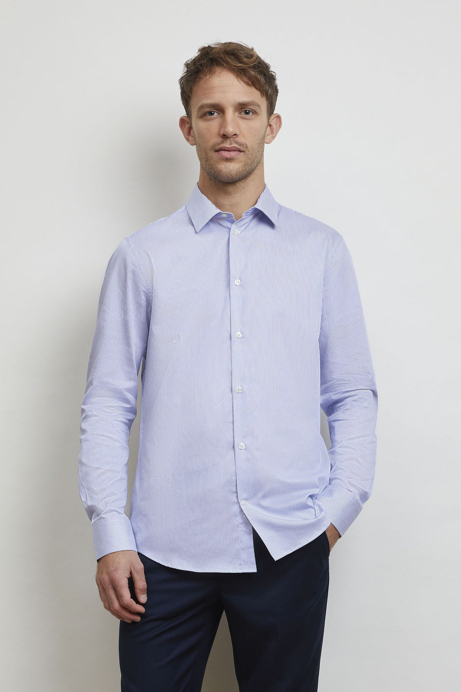Chemise rayée NEOBLU BAPTISTE MEN, 100% coton