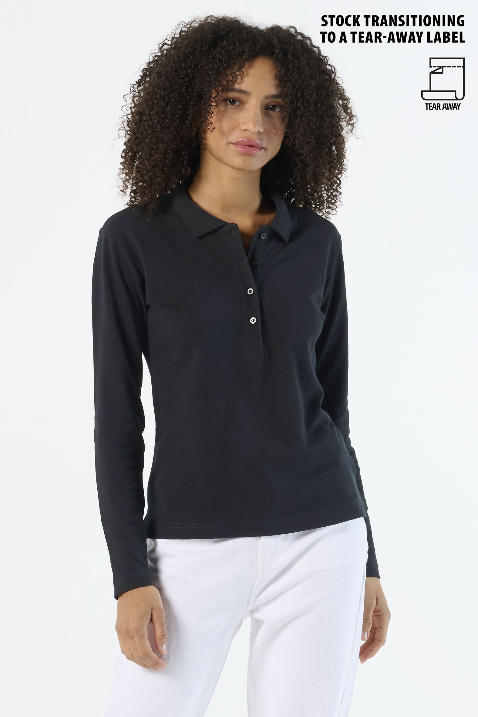 Polo femme SOL'S PODIUM, coton, manches longues