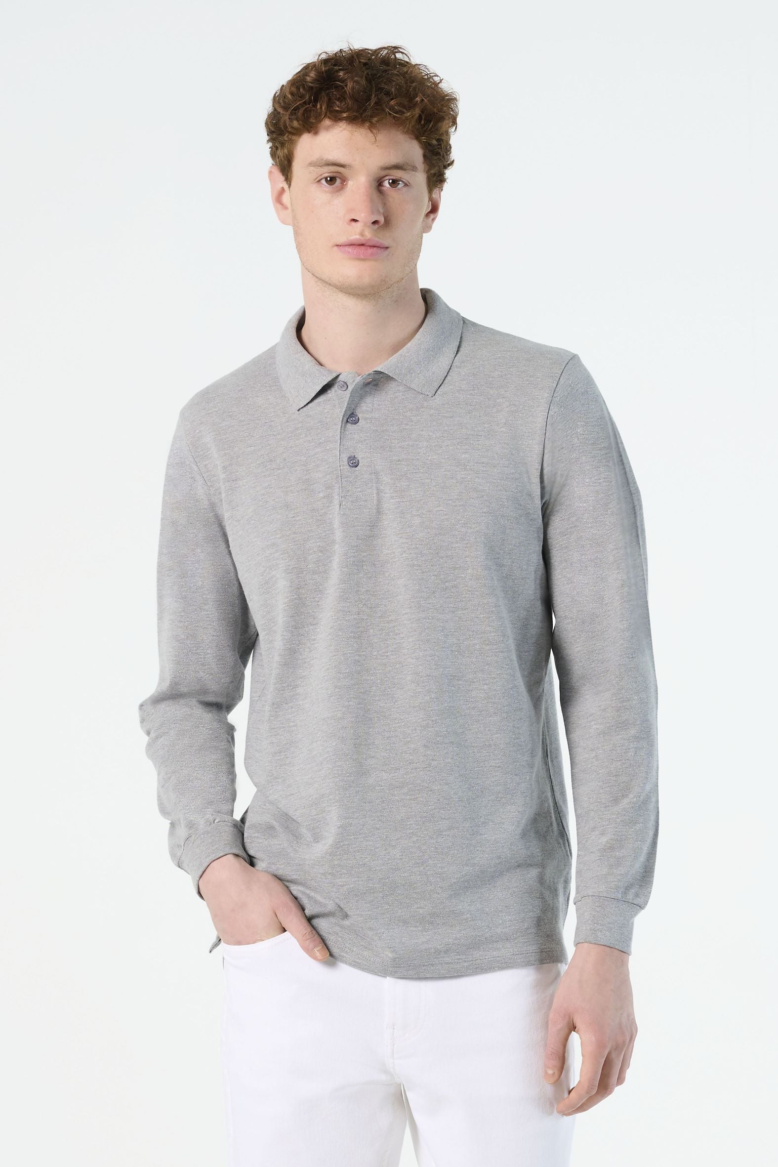 Polo SOL'S STAR, coton peigné, manches longues.