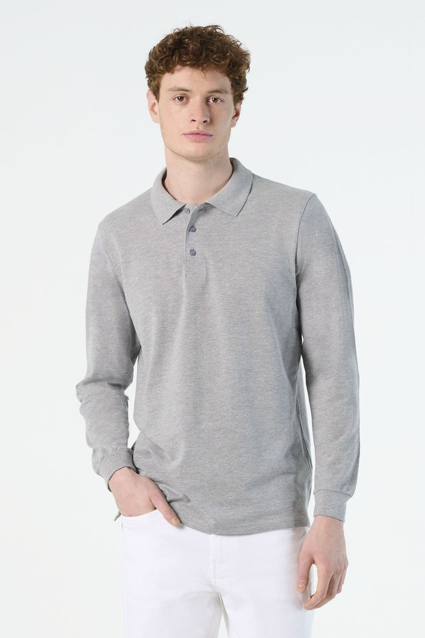 Polo SOL'S STAR, coton peigné, manches longues.