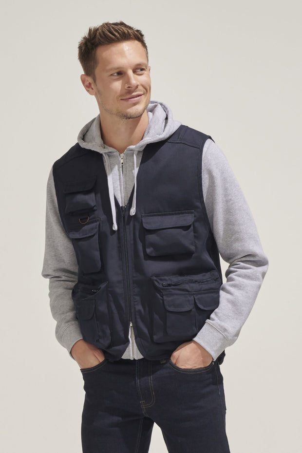 Bodywarmer SOL'S WILD : gilet reporter multipoches